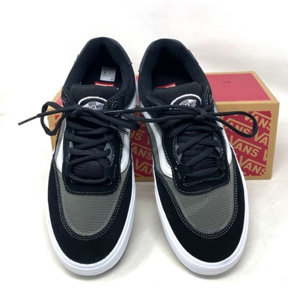 VANS Wayvee Shoes Low Suede Mesh Black Gray Sneakers Skate MENS SIZE 7.0 - Picture 4 of 10